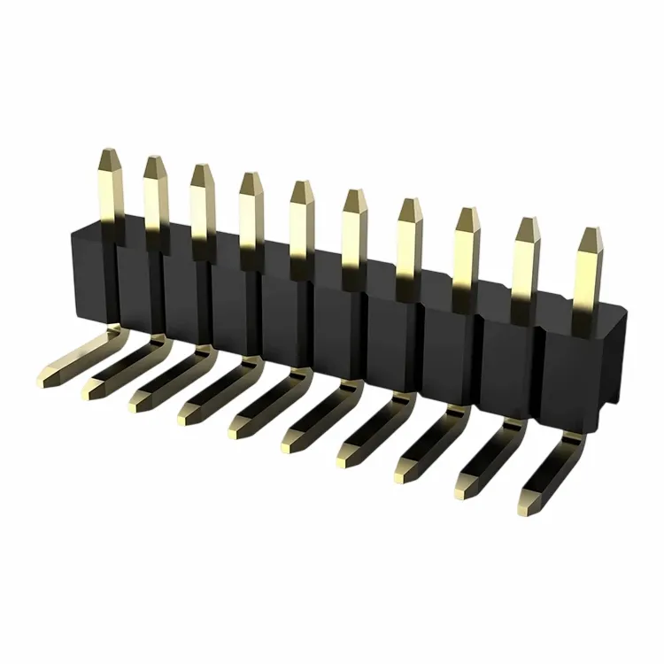 Złącze kołkowe 1,0 mm, jednorzędowe, kątowe DIP