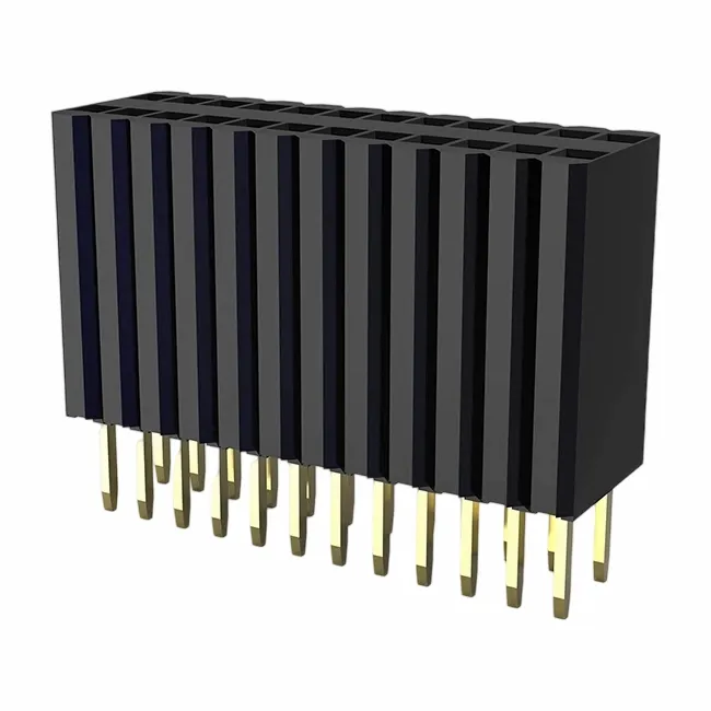 Złącze żeńskie 1,27 x 2,54 mm, jednorzędowe DIP