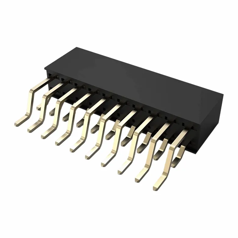 Złącze żeńskie 2,0 mm, dwurzędowe, kątowe SMT, wys. 6,35 mm