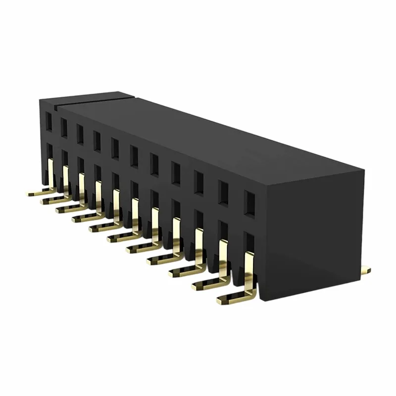 2,54 mm kobiecy nagłówek podwójny rzędowy wpis SMT U Typ