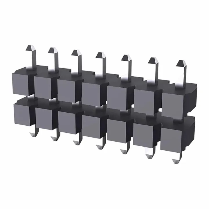 Złącze kołkowe 5,08 mm, jednorzędowe, podwójne, proste z tworzywa sztucznego